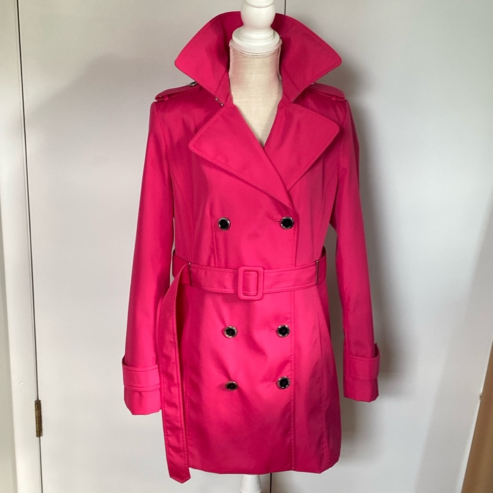 Calvin Klein Women's Pink Trench Coat